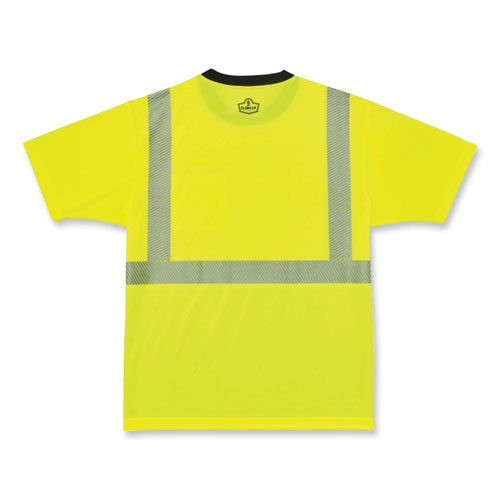 Glowear 8280bk Class 2 Performance T-shirt With Black Bottom, Polyester, 3x-large, Lime