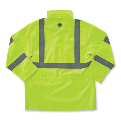 Glowear 8365 Class 3 Hi-vis Rain Jacket, Polyester, 4x-large, Lime