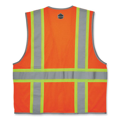 Glowear 8246z-s Single Size Class 2 Two-tone Mesh Vest, Polyester, 5x-large, Orange