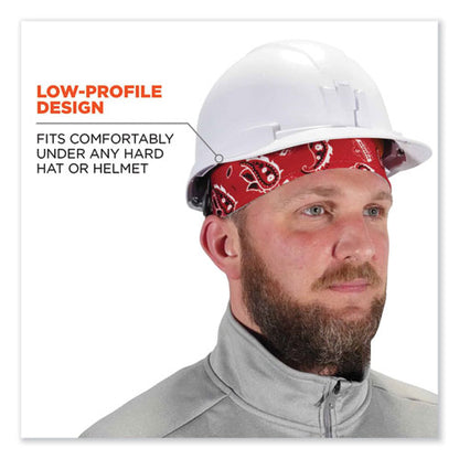 Chill-its 6630 High-performance Terry Cloth Skull Cap, Polyester, One Size Fits Most, Red Western