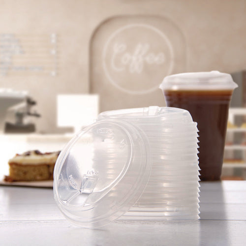 Prima Strawless Plastic Lids, Fits 12 Oz To 26 Oz Cups, Clear, 100 Lids/sleeve, 10 Sleeves/carton