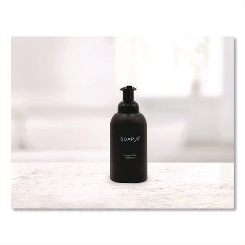 Elegantly Eco Glass Bottle For Foaming Hand Soap, Black