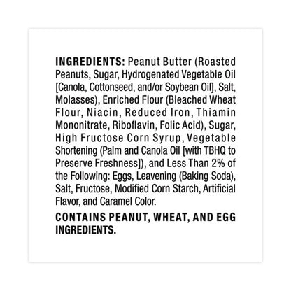 Homestyle Peanut Butter Cookies, 2.5 Oz Pack, 2 Cookies/pack, 60 Packs/carton