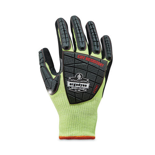 Proflex 7141 Ansi A4 Dir Nitrile-coated Cr Gloves, Lime, 2x-large, Pair