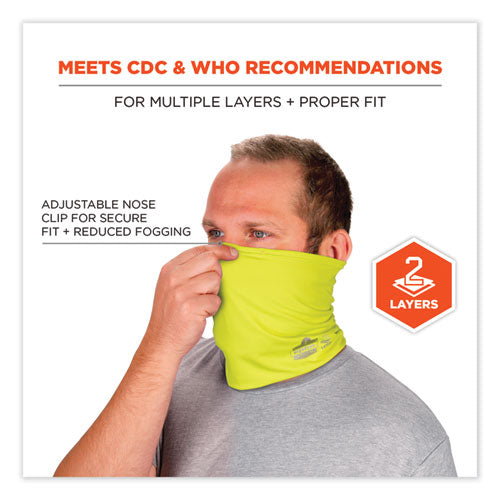 Chill-its 6489 2-layer Cooling Performance Knit Multiband, Polyester/spandex, 2x-large/3x-large, Hi-vis Lime