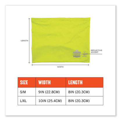 Chill-its 6489 2-layer Cooling Performance Knit Multiband, Polyester/spandex, 2x-large/3x-large, Hi-vis Lime