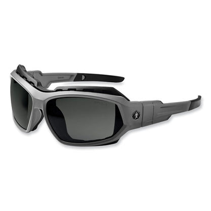 Skullerz Loki Safety Glasses/goggles, Matte Gray Nylon Impact Frame, Polarized Smoke Polycarbonate Lens