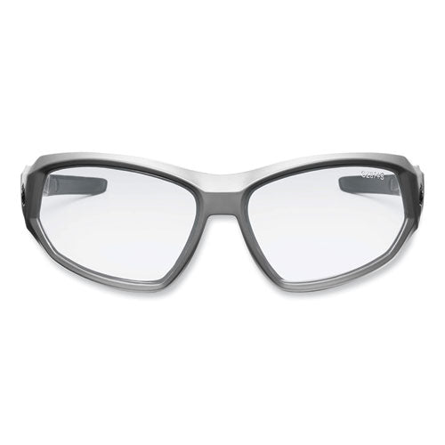 Skullerz Loki Safety Glasses/goggles, Matte Gray Nylon Impact Frame, Clear Polycarbonate Lens