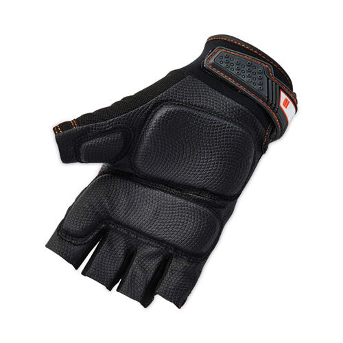 Proflex 900 Half-finger Impact Gloves, Black, Large, Pair