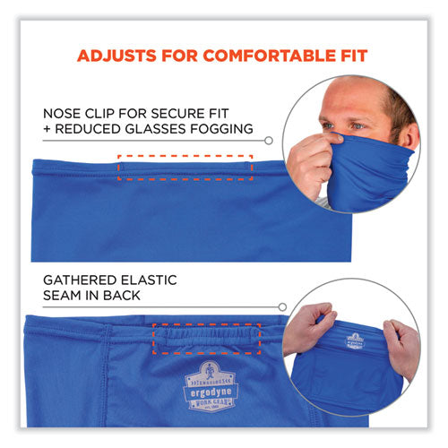 Chill-its 6483 Cooling Neck Gaiter Bandana Pocket, Polyester/spandex, Small/medium, Blue