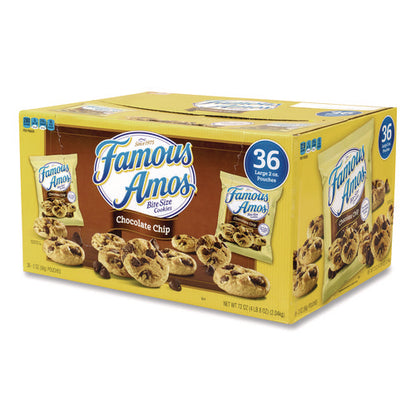 Famous Amos Cookies, Chocolate Chip, 2 Oz Bag, 36/carton