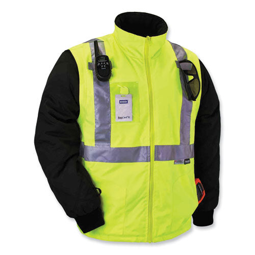 Glowear 8287 Class 2 Hi-vis Jacket With Removable Sleeves, 3x-large, Lime