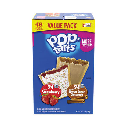 Pop Tarts, Brown Sugar Cinnamon/strawberry, 2 Tarts/pouch, 12 Pouches/pack, 2 Packs/carton