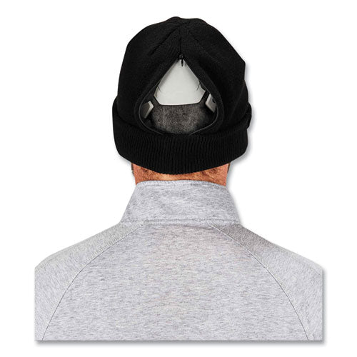 N-ferno 6811zi Rib Knit Hat + Bump Cap Insert, One Size Fits Most, Black