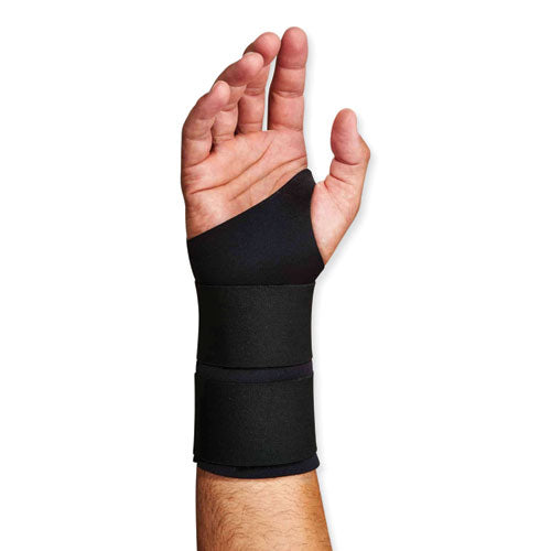 Proflex 675 Ambidextrous Double Strap Wrist Support, X-large, Fits Left/right Hand, Black