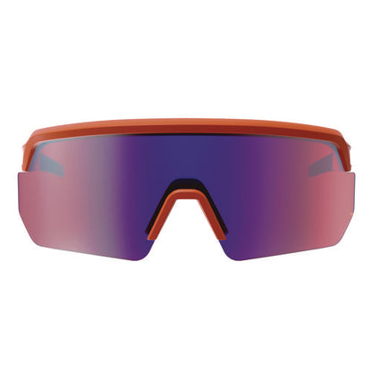 Skullerz Aegir Anti-scratch/anti-fog Safety Glasses, Orange Nylon Impact Frame, Purple Mirror Polycarbonate Lens