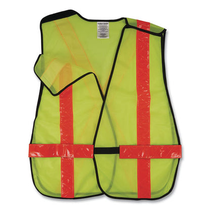 Glowear 8080bax Non-certified X-back Hi-vis Safety Vest, Polyester, One Size Fits Most, Lime/orange