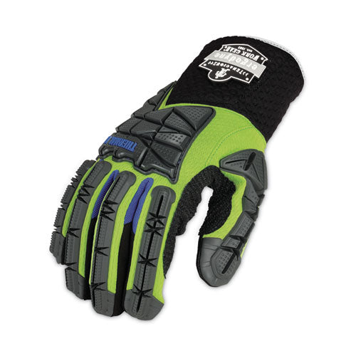 Proflex 925wp Performance Dorsal Impact-reduce Thermal Waterproof Glove, Black/lime, Medium, Pair