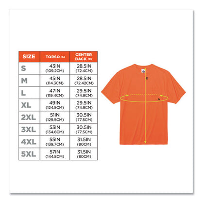 Glowear 8089 Non-certified Hi-vis T-shirt, Polyester, Small, Orange