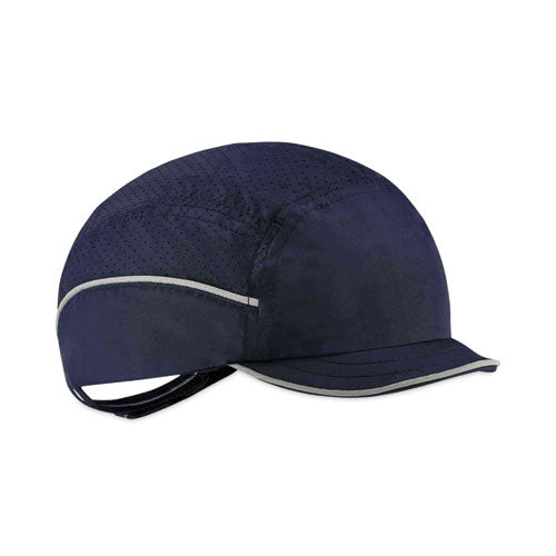 Skullerz 8955 Lightweight Bump Cap Hat, Micro Brim, Navy