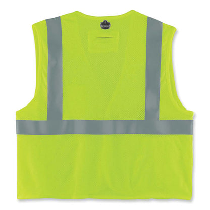 Glowear 8260frhl Class 2 Fr Safety Hook And Loop Vest, Modacrylic/kevlar, Small/medium, Lime