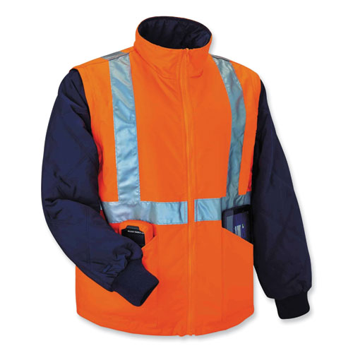 Glowear 8385 Class 3 Hi-vis 4-in-1 Jacket, Small, Orange