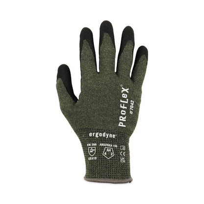 Proflex 7042 Ansi A4 Nitrile-coated Cr Gloves, Green, X-large, 12 Pairs/pack