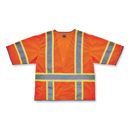 Glowear 8346z Class 3 Two-tone Hi-vis Surveyor Zipper Vest, 2x-large/3x-large, Orange