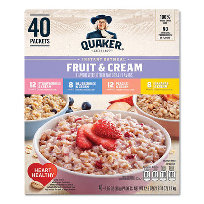 Instant Oatmeal, Assorted Varieties, 1.05 Oz Packet, 40/box