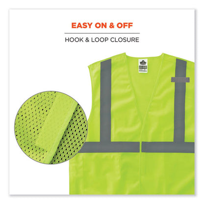 Glowear 8215ba-s Single Size Class 2 Economy Breakaway Mesh Vest, Polyester, X-large, Lime