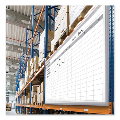 In/out Magnetic Whiteboard, Personnel In/out Tracking Chart, 36" X 24", White/gray Surface, Satin Aluminum Frame