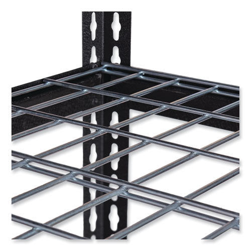 Iron Horse 2300 Wire Deck Shelving, Four-shelf, 36w X 18d X 60h, Black