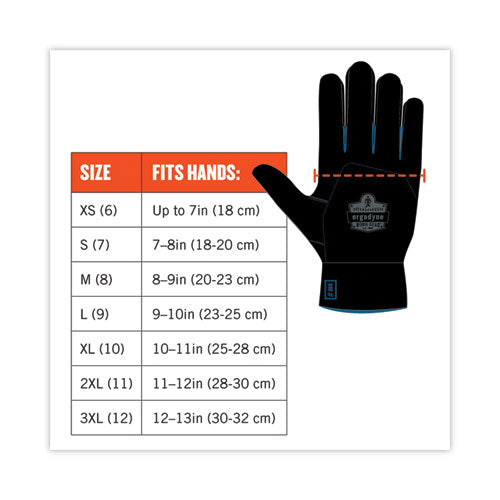 Proflex 7401 Coated Lightweight Winter Gloves, Orange, Large, 144 Pairs