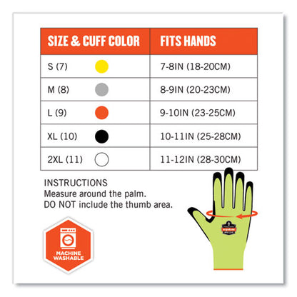 Proflex 7041-case Ansi A4 Nitrile Coated Cr Gloves, Lime, 2x-large, 144 Pairs/carton