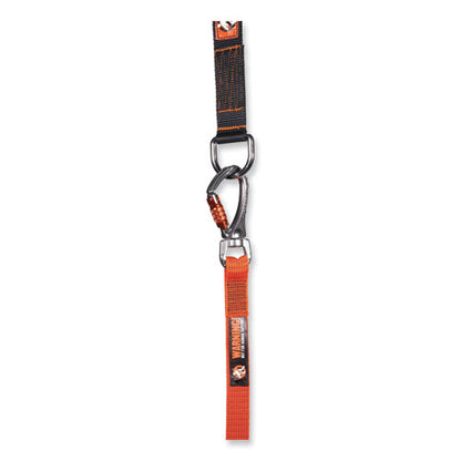 Squids 3149 Tool Lanyard With Xl + Swivel Carabiners, 80 Lb Max Work Capacity, 76" Long, Orange/black