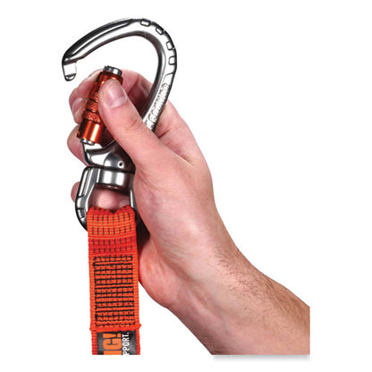 Squids 3149 Tool Lanyard With Xl + Swivel Carabiners, 80 Lb Max Work Capacity, 76" Long, Orange/black