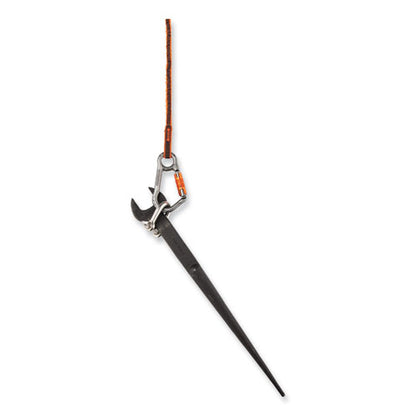 Squids 3108f(x)tool Lanyard With Locking Aluminum Carabiner + Loop, 15 Lb Max Working Capacity, 38" To 48" Long, Orange/gray