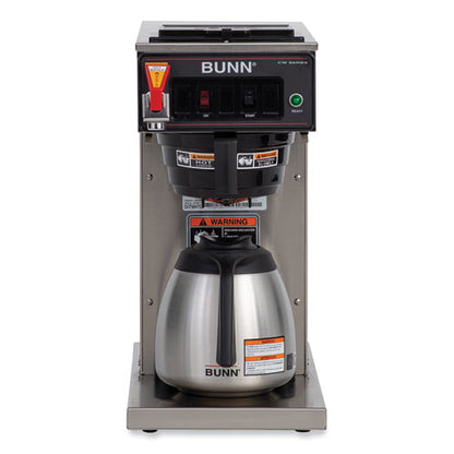 Cwtf15-tc 12-cup Automatic Thermal Coffee Brewer, Gray/stainless Steel