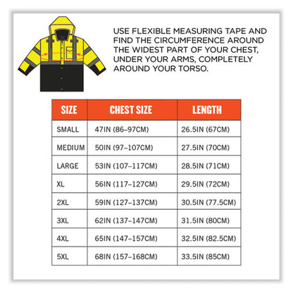 Glowear 8381 Class 3 Hi-vis 4-in-1 Quilted Bomber Jacket, Lime, X-large