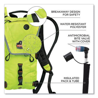 Chill-its 5156 Low Profile Hydration Pack, 3 L, Hi-vis Lime