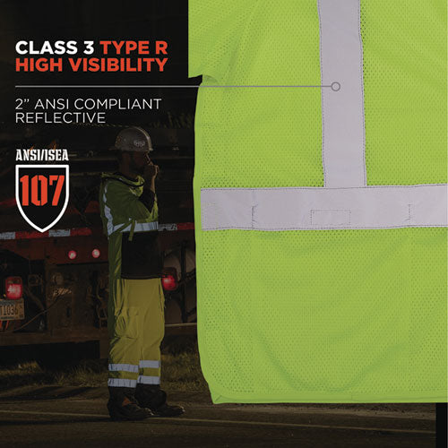 Glowear 8315ba Class 3 Hi-vis Breakaway Safety Vest, Large To X-large, Lime