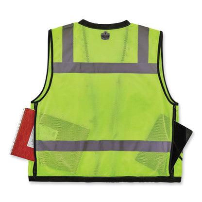 Glowear 8253hdz Class 2 Heavy-duty Mesh Surveyors Vest, Polyester, Small/medium, Lime