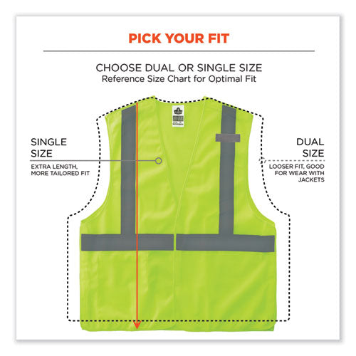 Glowear 8215ba Class 2 Economy Breakaway Mesh Vest, Polyester, X-small, Lime