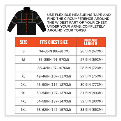 Glowear 8377ev Non-certified Hi-vis Quilted Bomber Jacket, Black, 4x-large