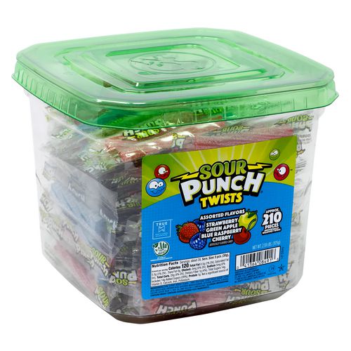 Twists, Variety, 2.59 Lb Tub, Approx. 210 Pieces/tub, 2 Tubs