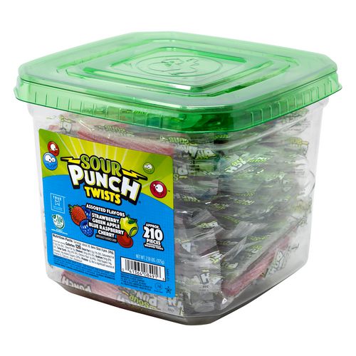 Twists, Variety, 2.59 Lb Tub, Approx. 210 Pieces/tub, 2 Tubs