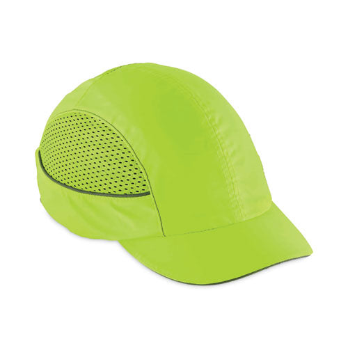 Skullerz 8960 Bump Cap With Led Lighting, Short Brim, Lime Green