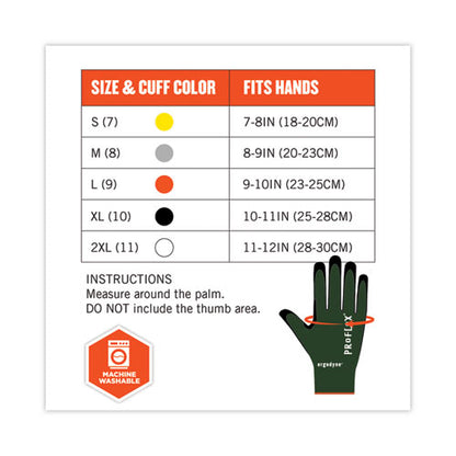 Proflex 7070 Ansi A7 Nitrile Coated Cr Gloves, Green, 2x-large, Pair