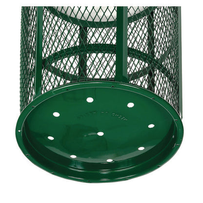 Steel Mesh Corrosion Resistant Trash Can, 48 Gal, Green