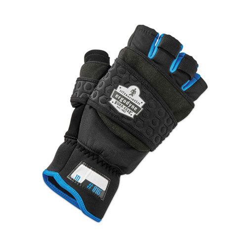 Proflex 816 Thermal Flip-top Gloves, Black, 2x-large, Pair